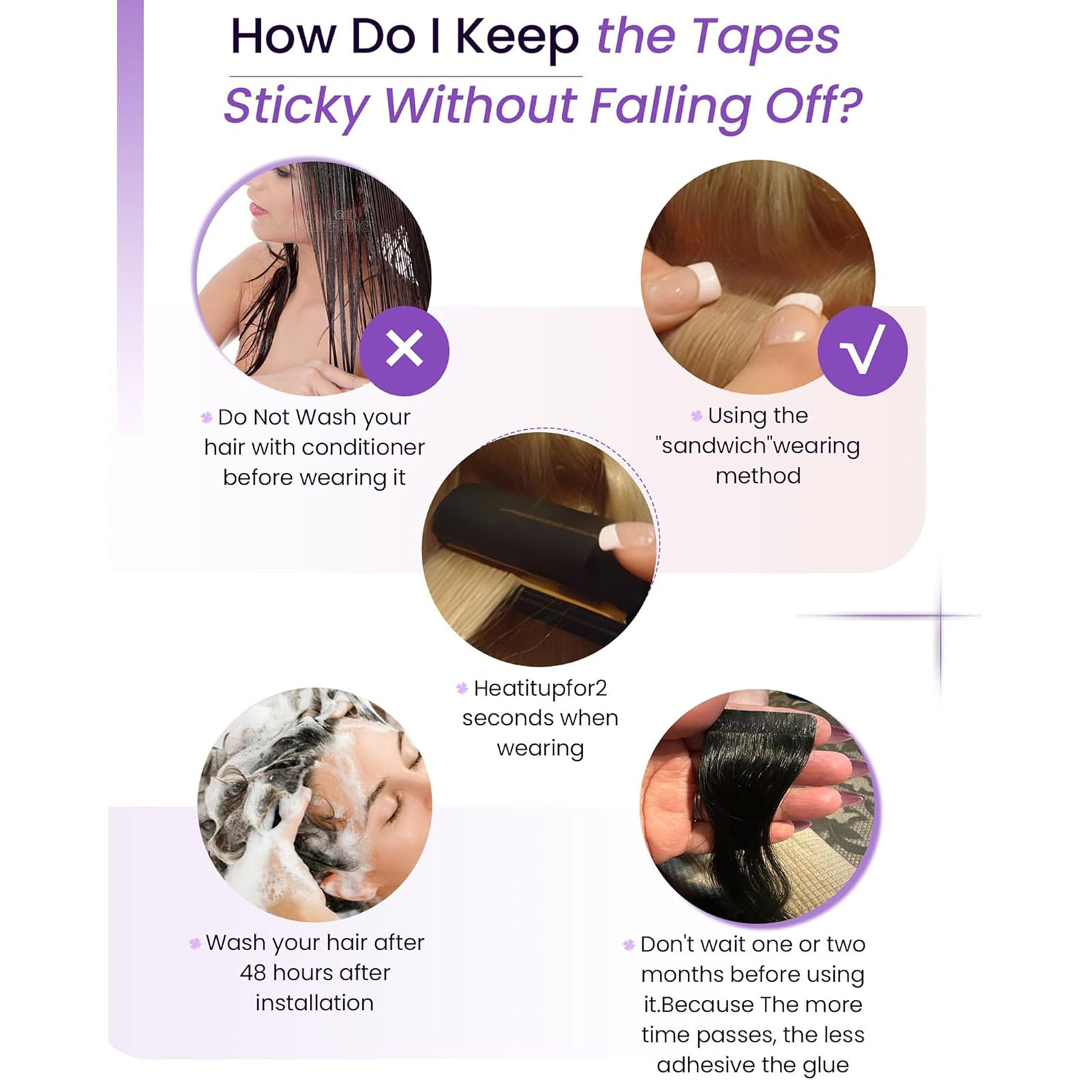 Tape in Hair Extensions Human Hair Blonde Seamless Tape Hair Extensions  Skin Weft PU Tape On Hair 25PCS 16"-20"