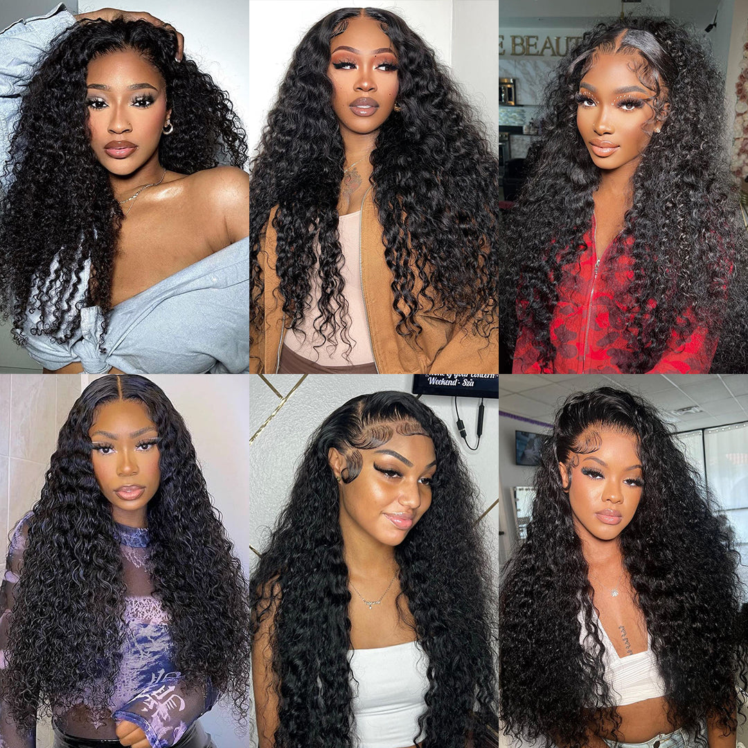 360 Deep Wave Lace Front Wigs Human Hair 13x6 Lace Frontal Human Hair Wigs 30 Inch Curly Wig Water Wave Wigs With Baby Hair
