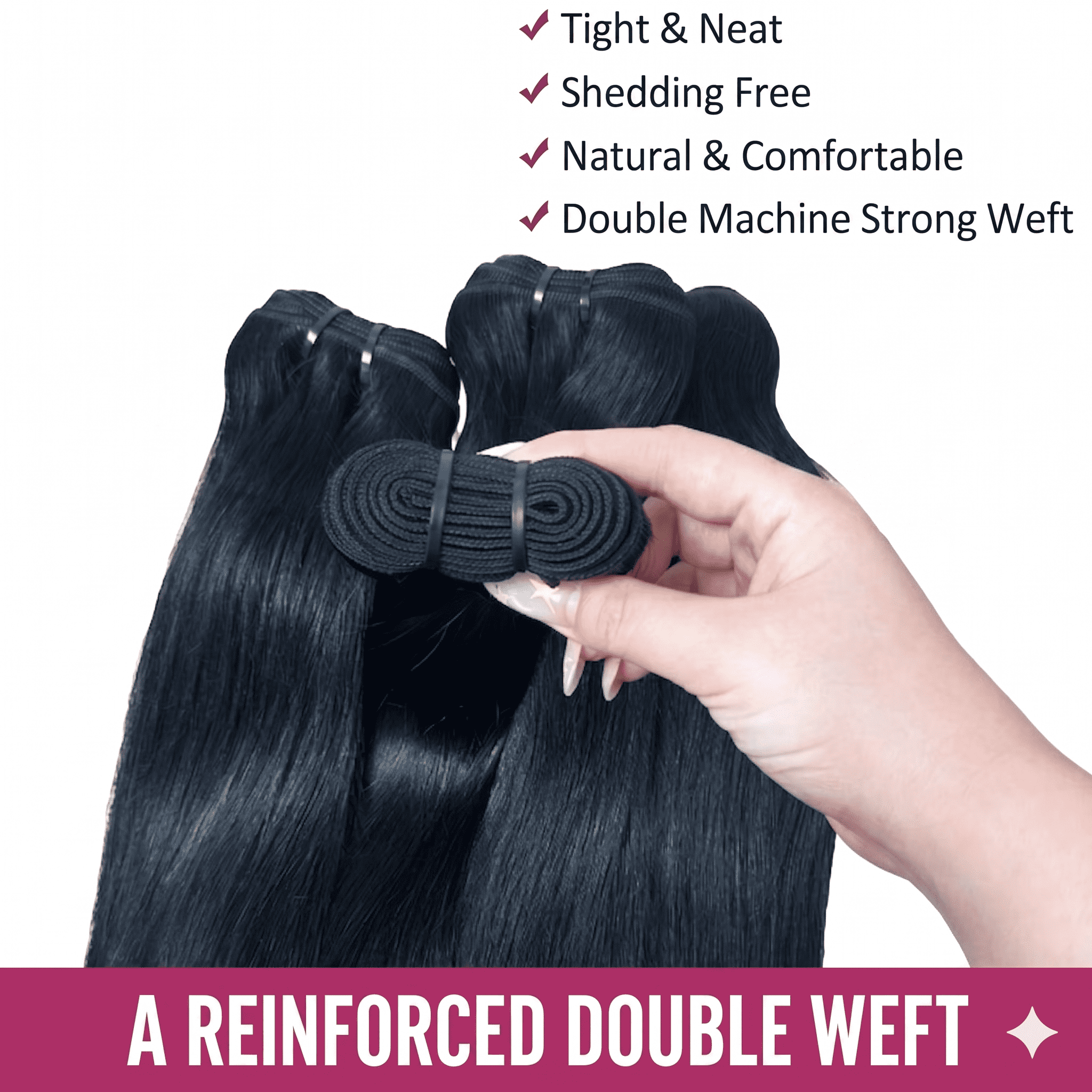 Jopear 10A Collection | Straight Hair Bundles Virgin 100% Human Hair 3 or 4 Bundle Weave Extension | 24-48h Fast Shipping