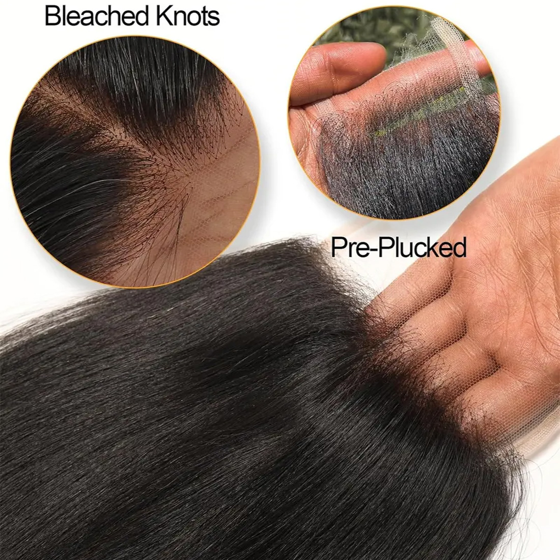 JOPEAR Body Wave Human Hair Lace Closure 14" - Natural Color