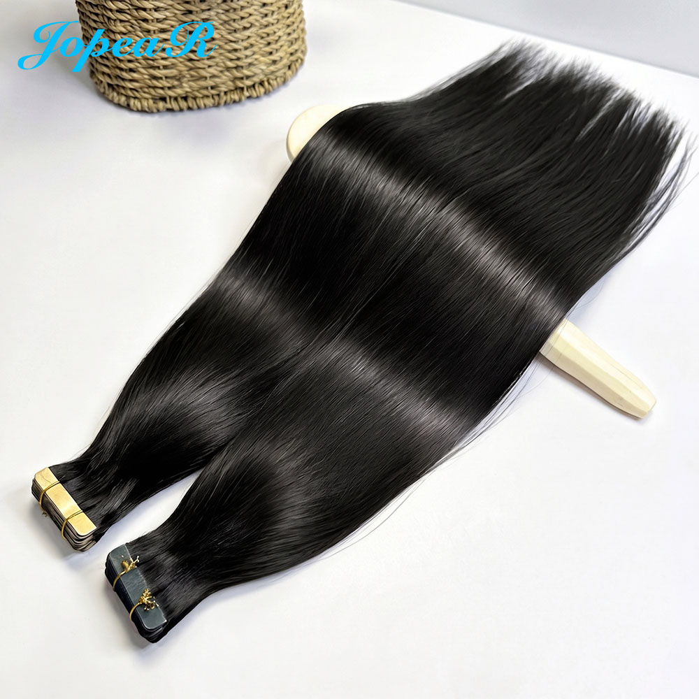 JOPEAR Seamless PU Tape-In Hair Extensions - Natural Black