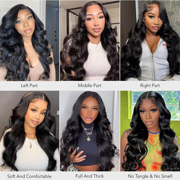 13x6 Body Wave Lace Front Wigs Human Hair 360 HD Lace Front Wigs 20-40 Inch Human Hair Fluffy Natural Body Wave Human Hair Wig