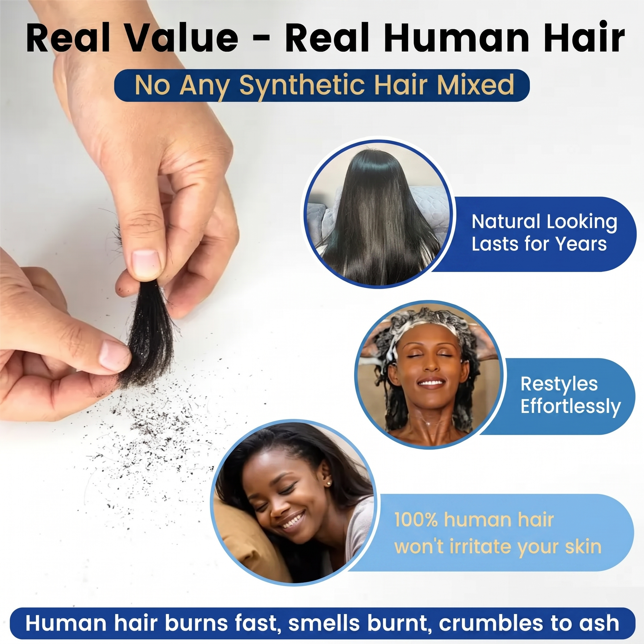 JOPEAR Body Wave Human Hair Lace Closure 14" - Natural Color