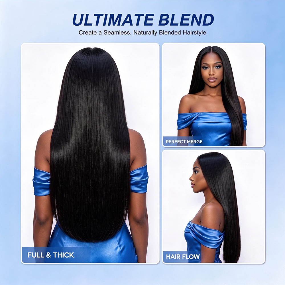 JOPEAR Raw Vietnamese Bone Straight Hair Bundles - Natural Black
