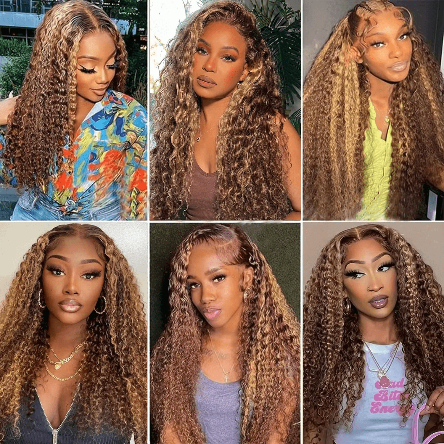 4/27 Highlight Ombre Curly Wigs 100% Brazilian Human Hair 13x6 Hd Lace Frontal Wig Honey Blonde 360 Deep Wave Human Hair For Women