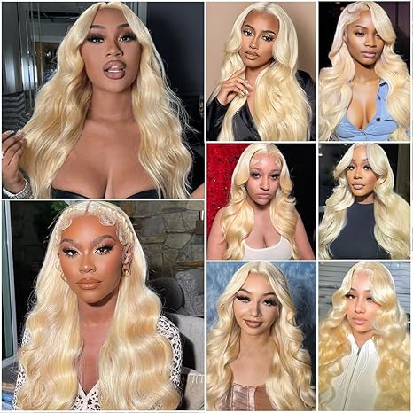 613 Blonde Body Wave Bundles - 4/5 Bundles, 100% Real Human Hair, Stunning Blonde Shine, Comes with 3 Free Gifts