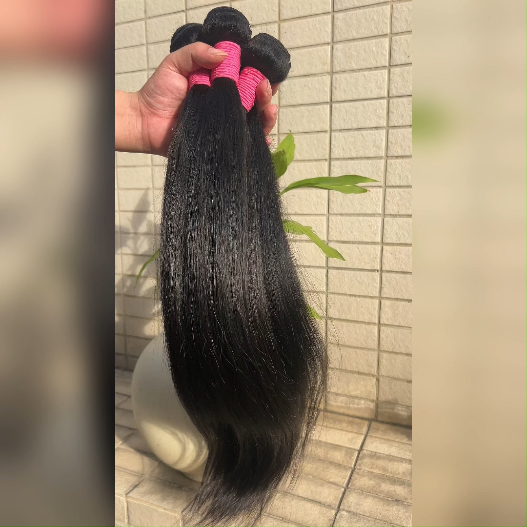12A Straight Human Hair Bundles 100% Unprocessed Raw Human Hair Extensions Inch Black Straight Malaysia Remy Weave Bundles 3-5 Days Delivery 🎁Free Gifts: 16'' Lace Closure, Hair Cap And Baby Hair