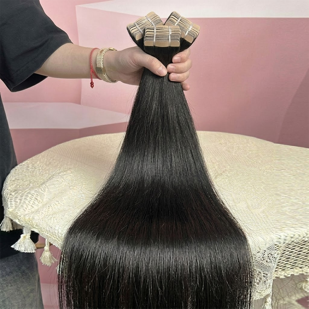 Jopear Tape in Hair Extensions Human Hair Seamless Invisible SKin Weft 18-26 Machine Remy Double Sided Adhesive Human Hair