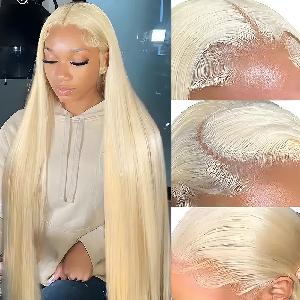 613 Blonde Lace Front Wig Human Hair 18-40 Inch 13X6 Lace Frontal Wigs Human Hair 613 Blonde Bone Straight Lace Frontal Wigs