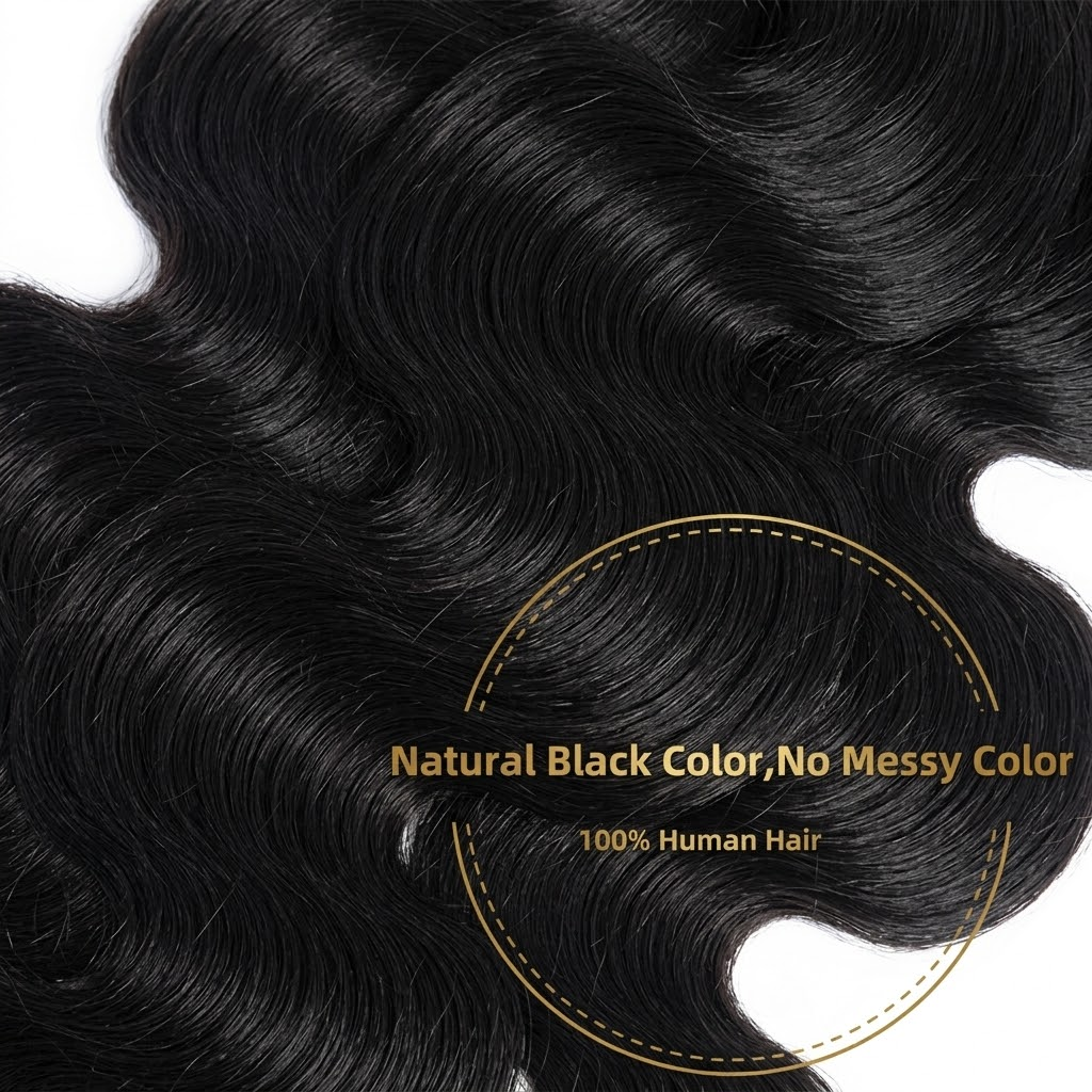 Jopear 10A | Unprocessed Virgin Hair Body Wave 100% Human Hair Bundles Deal - Natural Color with 613 Blonde Lace Closure Set