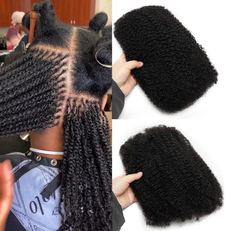 Burmese Curly Crochet Human Hair Extensions 16 Inch 100g – Black & #30 Light Brown