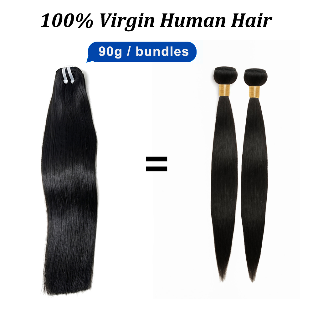 JOPEAR Raw Vietnamese Bone Straight Hair Bundles - Natural Black