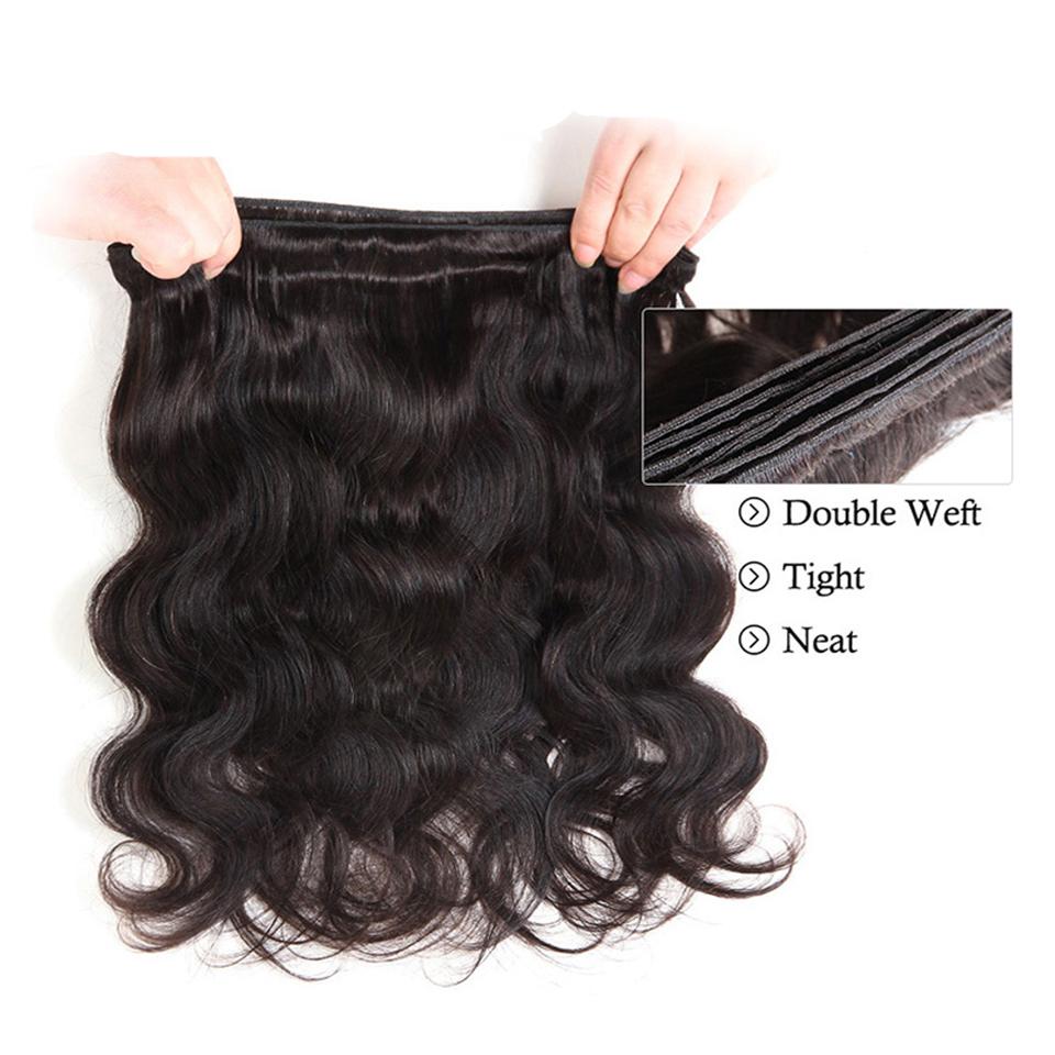 100% Virgin Human Hair Body Wave Bundles - 4/5 Bundles, Soft & Shiny, Natural Look, Comes with 3 Free Gifts