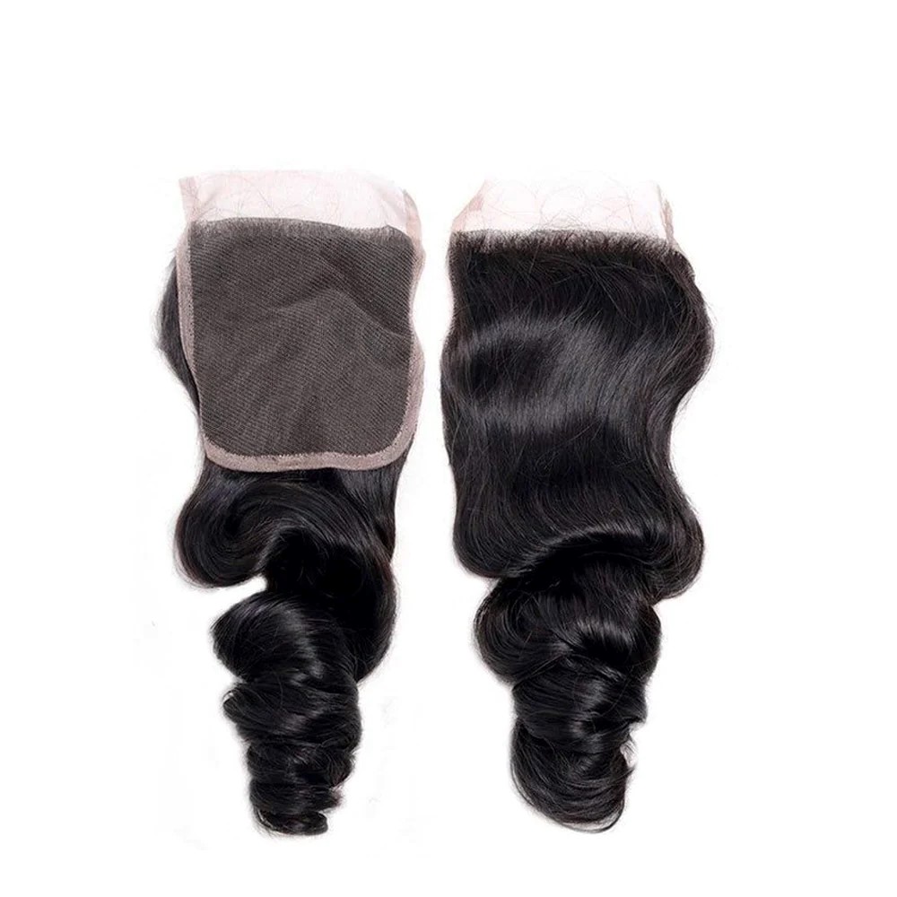 JOPEAR Loose Wave Human Hair Lace Closure 14" - Natural Color