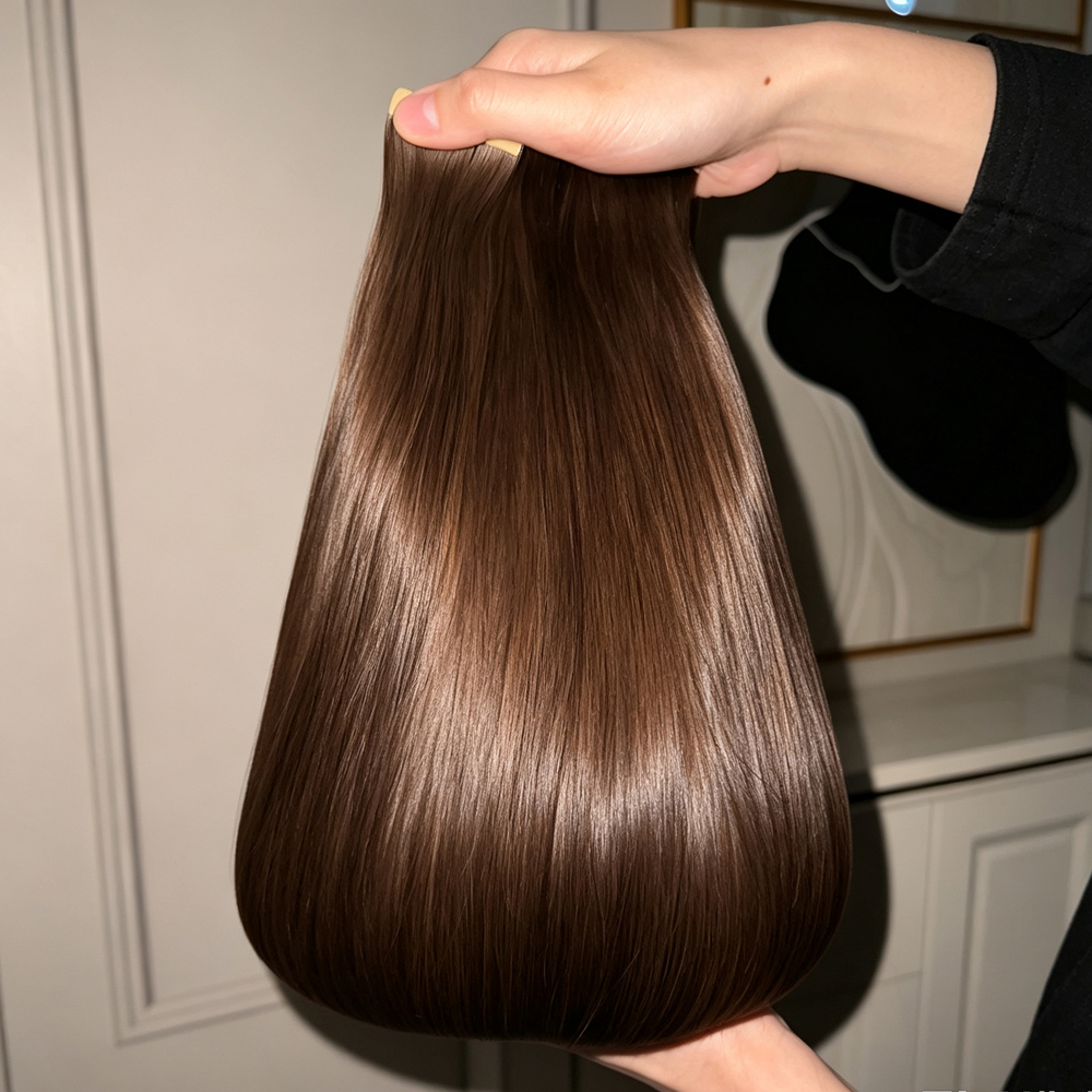 JOPEAR Seamless PU Tape-In Hair Extensions - Chocolate Brown