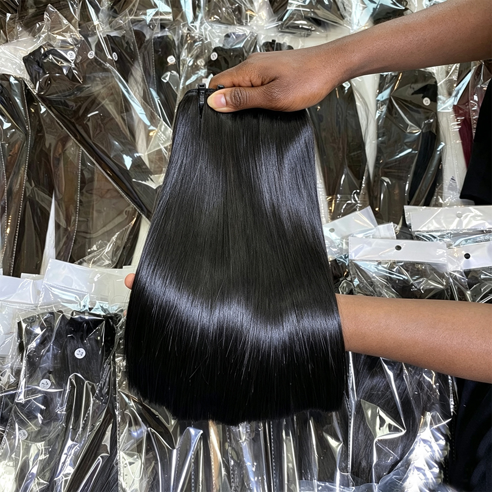 JOPEAR Raw Vietnamese Bone Straight Hair Bundles - Natural Black
