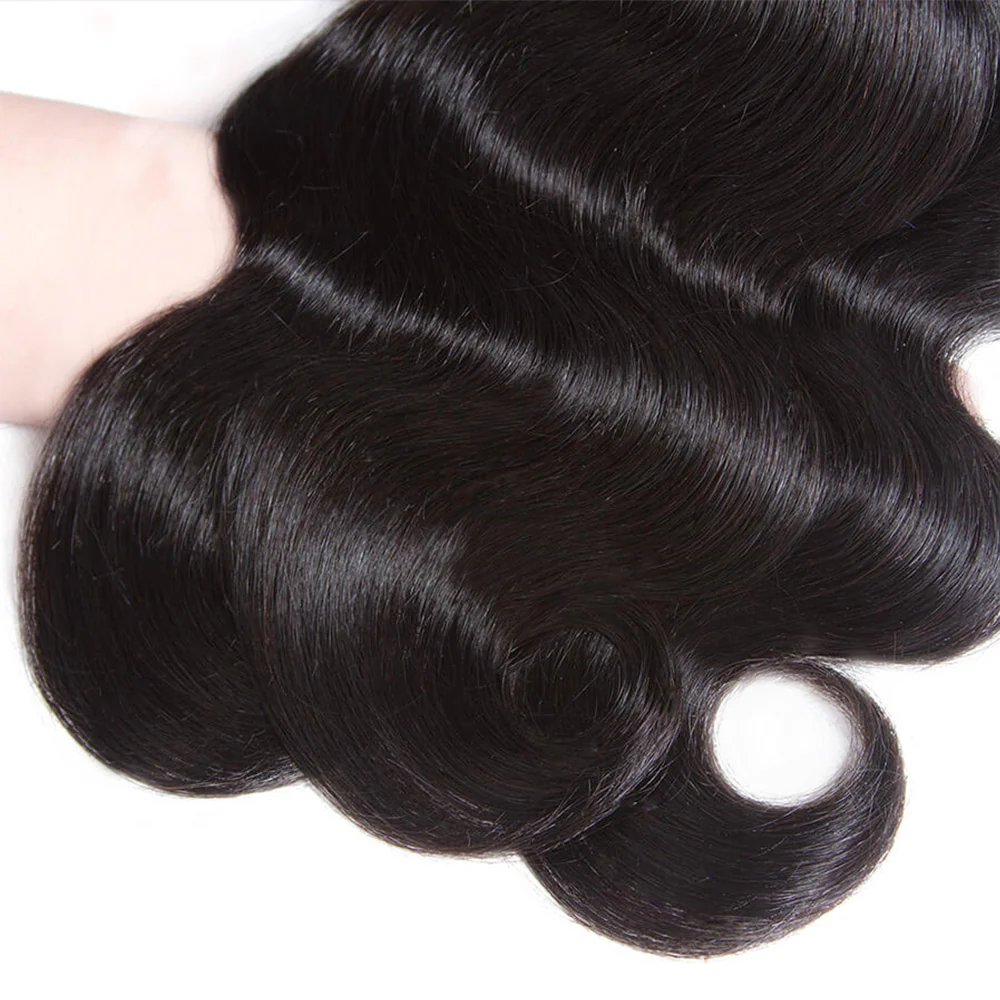 100% Virgin Human Hair Body Wave Bundles - 4/5 Bundles, Soft & Shiny, Natural Look, Comes with 3 Free Gifts