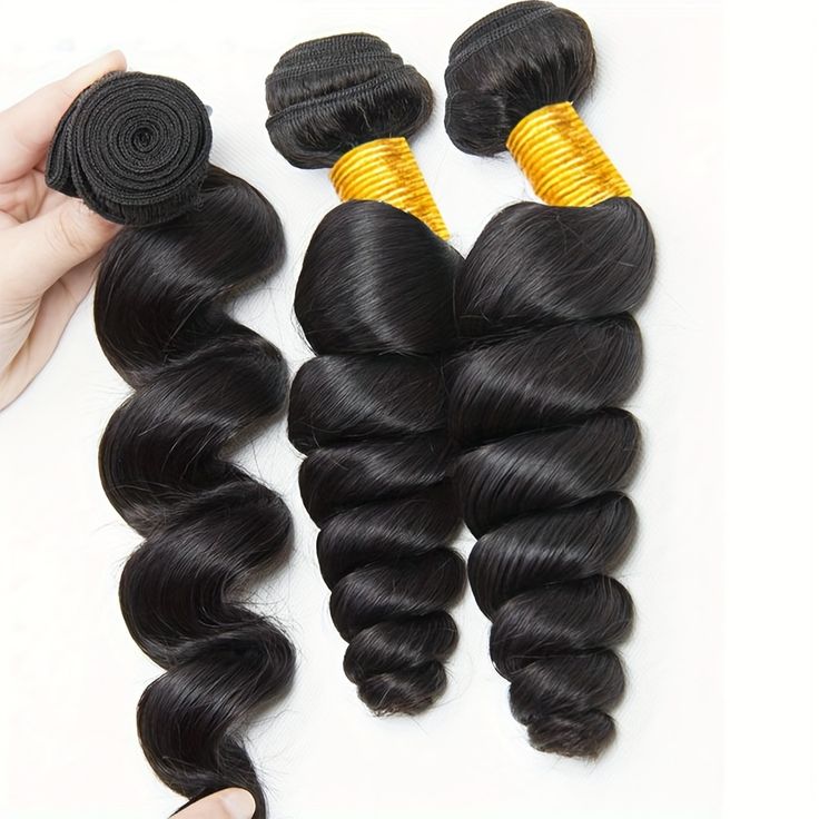 14A Luckockos Human Hair Loose Wave Bundles 16-30 Inch Loose Deep Wave Human Hair 3 Bundles 100% Unprocessed Virgin Human Hair Extensions