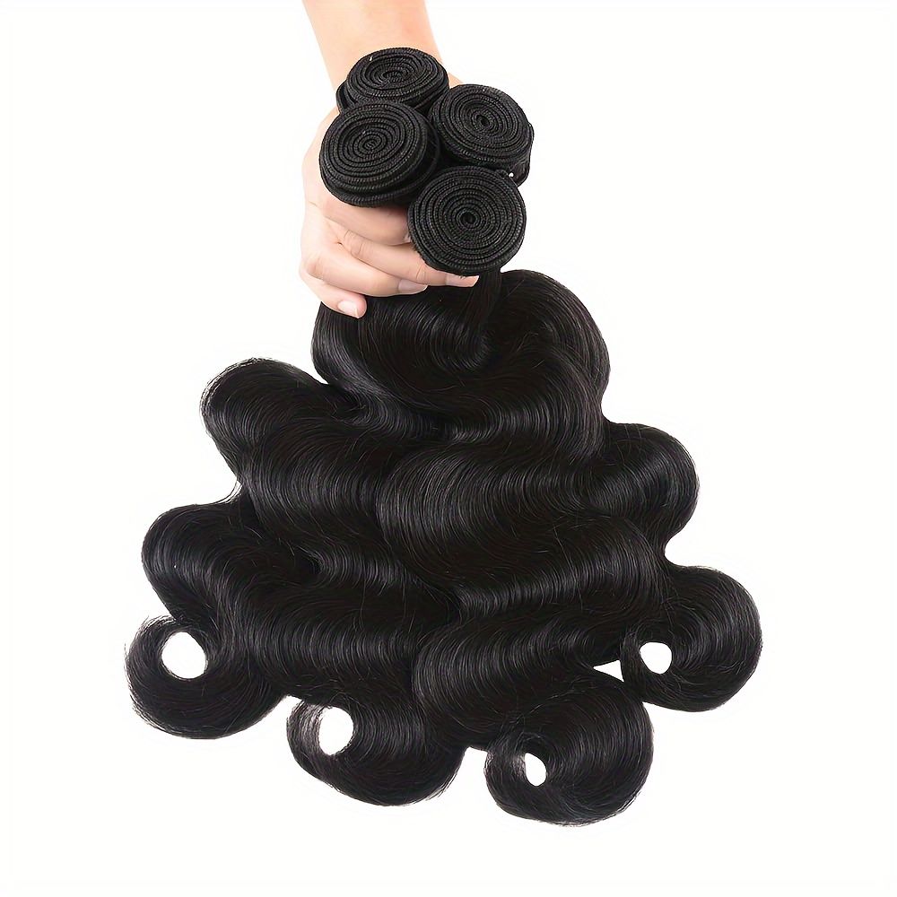 14A Luckockos Human Hair Bundles Body Wave 16-30 Inch 100% Unprocessed Virgin Hair 3/4 Bundles Natural Color