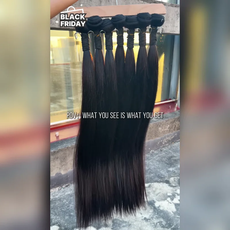 12–34Inch Luxury Straight Virgin Brazilian Hair Bundles – 3/4/5 Bundles, Silky & Full, 100% Human Hair Extensions