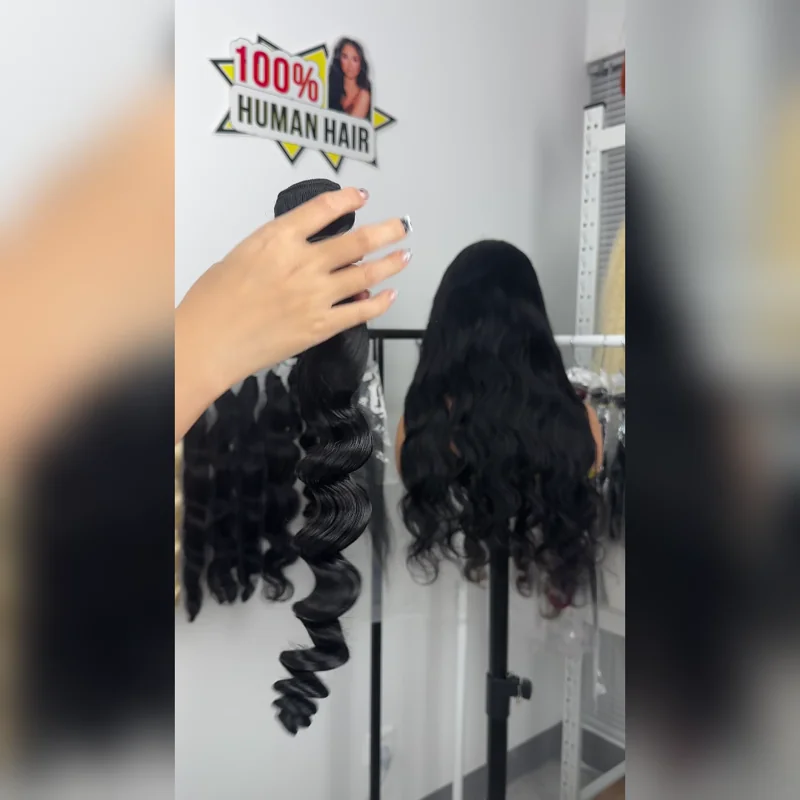 12-34Inch Luxury Loose Wave Virgin Brazilian Hair Bundles-3/4/5 Bundles, Silky & Full, 100% Human Hair Extensions