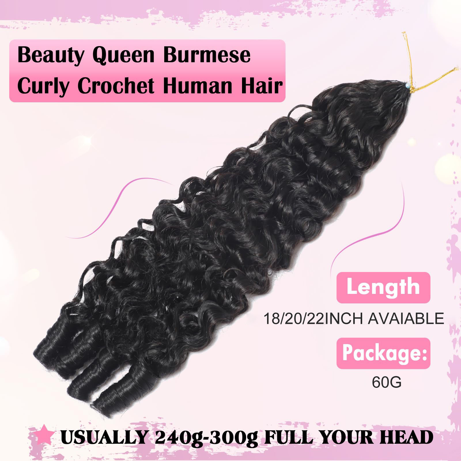 Afro Kinkys Bulk Synthetic Hair Bundles 18-22 Inch Black Afro Kinky-Curly Bundles for Dreadlock Extensions Locs for Mini Twist