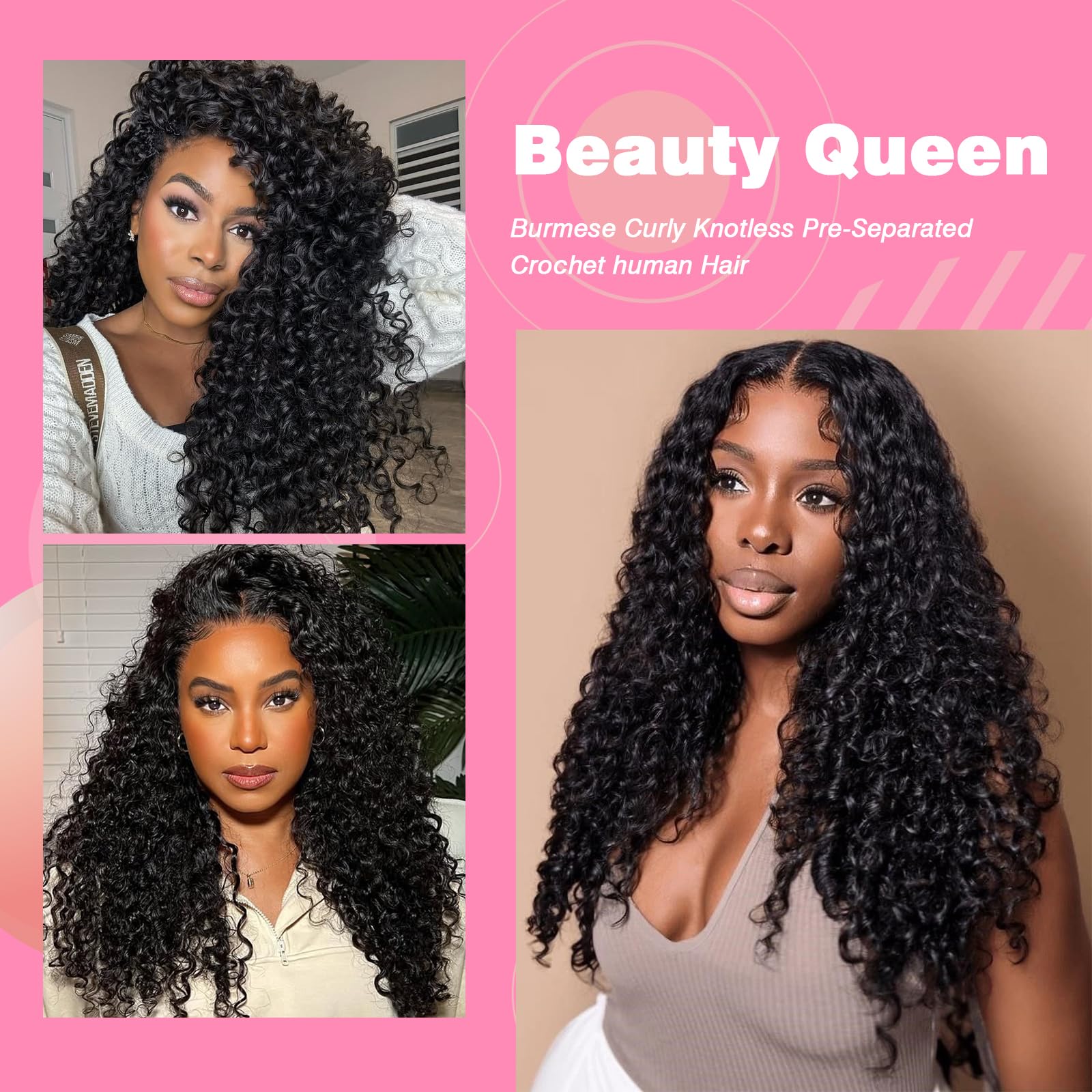 Afro Kinkys Bulk Synthetic Hair Bundles 18-22 Inch Black Afro Kinky-Curly Bundles for Dreadlock Extensions Locs for Mini Twist