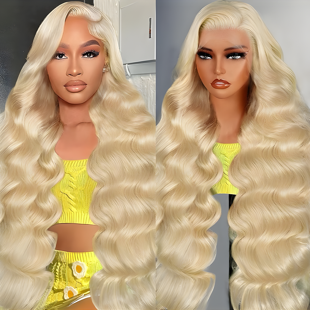 613 Blonde Lace Front Wig Human Hair 13x6 360 Blonde Human Hair Wigs 20-40 Inch Body Wave Lace Front Wigs Human Hair Pre Plucked
