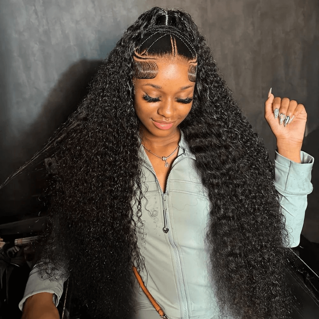 360 Deep Wave Lace Front Wigs Human Hair 13x6 Lace Frontal Human Hair Wigs 30 Inch Curly Wig Water Wave Wigs With Baby Hair