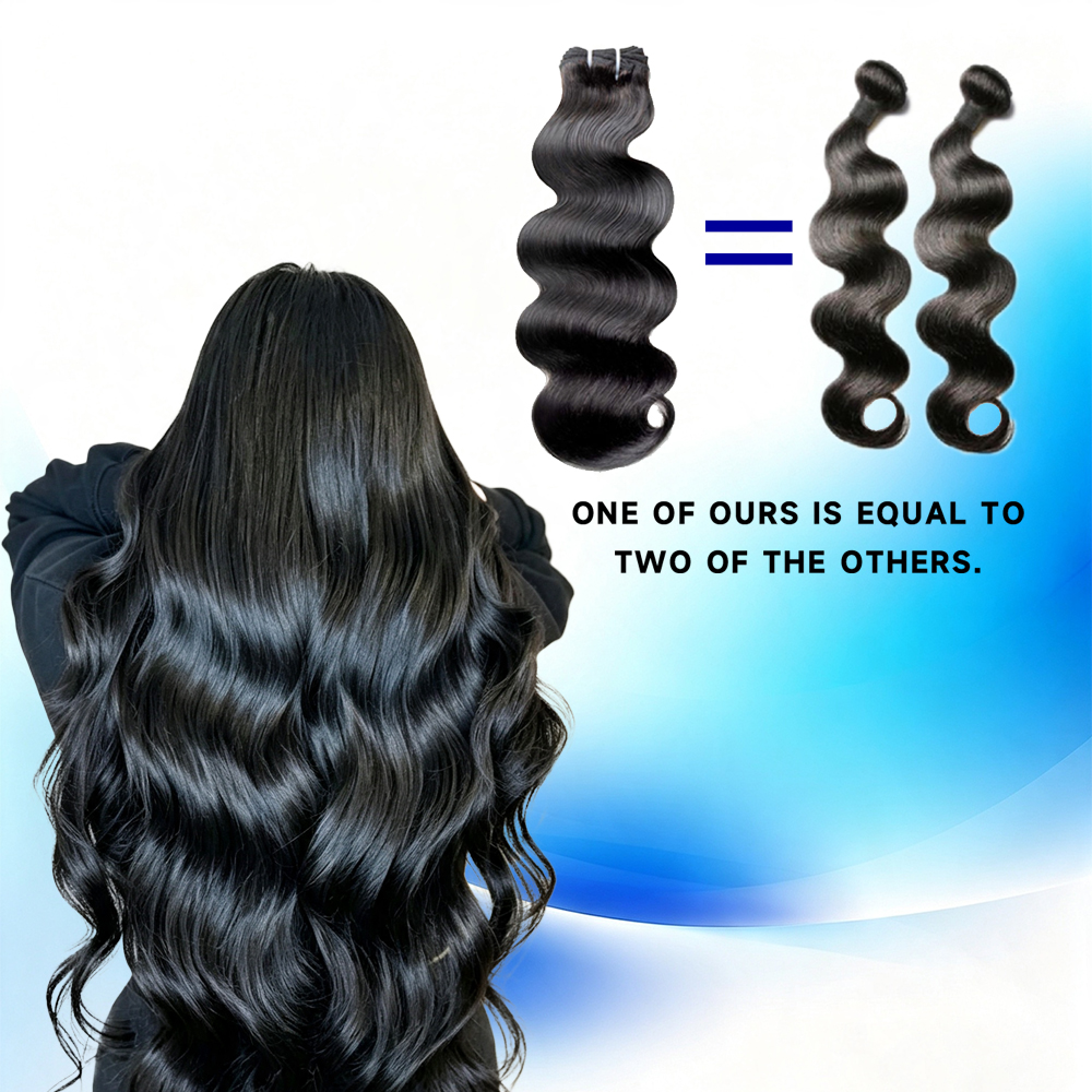 Jopear Raw Virgin Hair Bundles | Natural Color Body Wave Weave