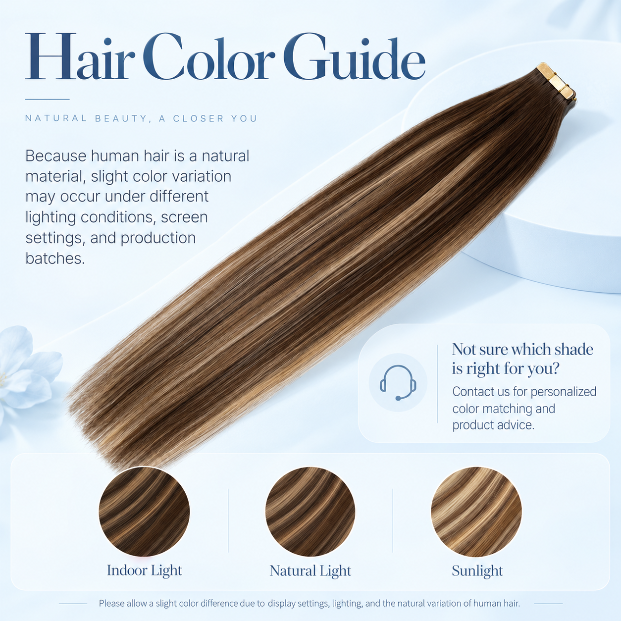 JOPEAR Straight Seamless PU Tape-In Extensions – Chocolate & Honey Blonde Highlights (T4/27/P4)