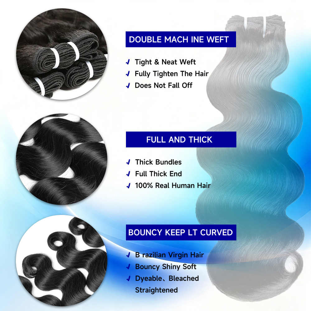 Jopear Raw Virgin Hair Bundles | Natural Color Body Wave Weave