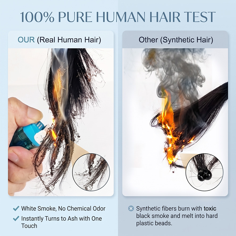 JOPEAR Raw Deep Wave Feather Hair Extensions - Natural Color