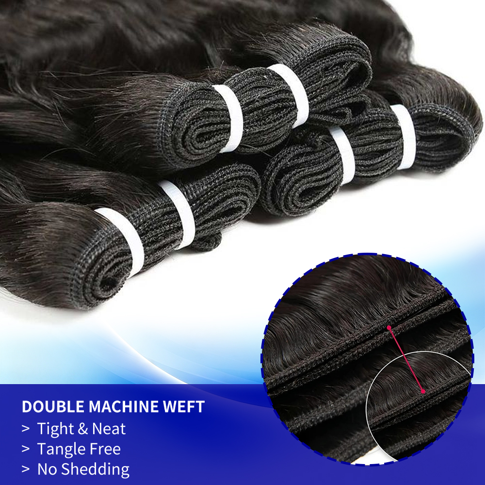 Jopear Raw Virgin Hair Bundles | Natural Color Body Wave Weave