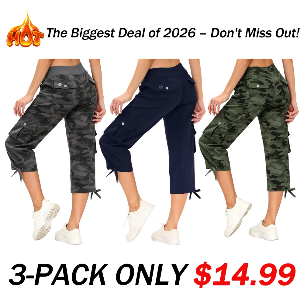 Women's Quick-Dry Cargo Capris with Pockets