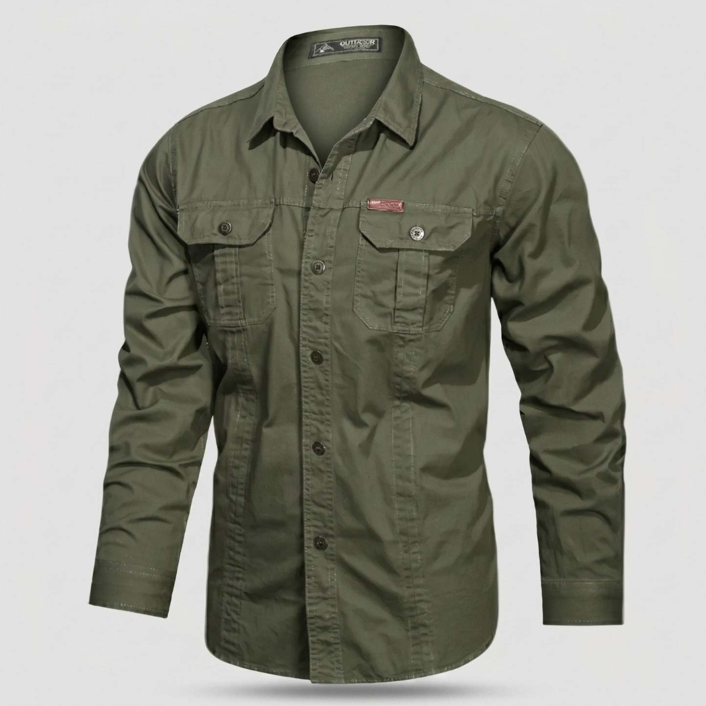 Men's Lightweight Long-Sleeve Outdoor Shirt – Durable Cotton Design