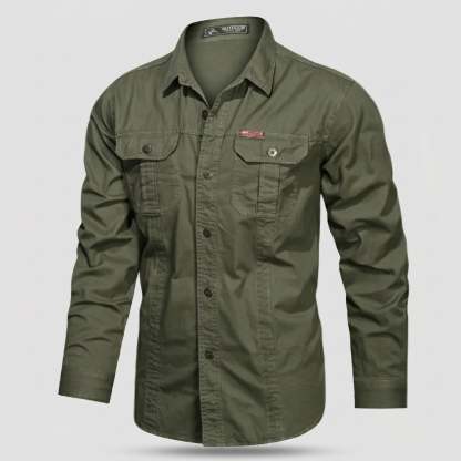 Men's Lightweight Long-Sleeve Outdoor Shirt – Durable Cotton Design