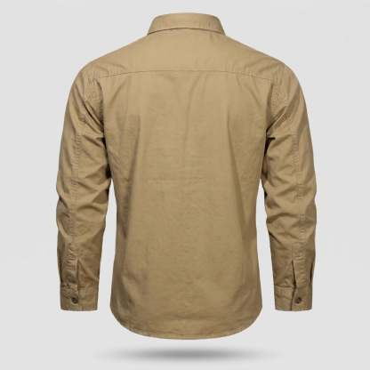 Men's Lightweight Long-Sleeve Outdoor Shirt – Durable Cotton Design
