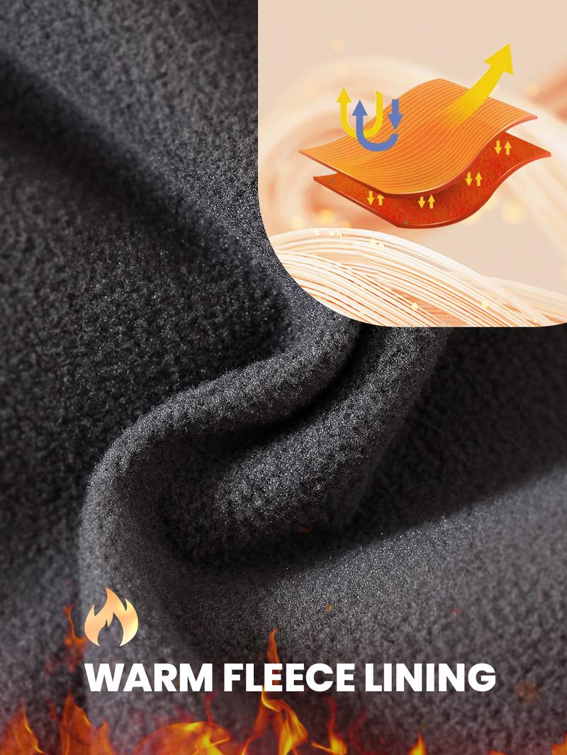 GOPUNE Men's Waterproof Pants Insulated Cold weather Hiking Winter Snow Ski Softshell Outdoor Pants Zipper Pockets Climbing Thermal Jogger Trousers Thermal Lined Jogger pants men