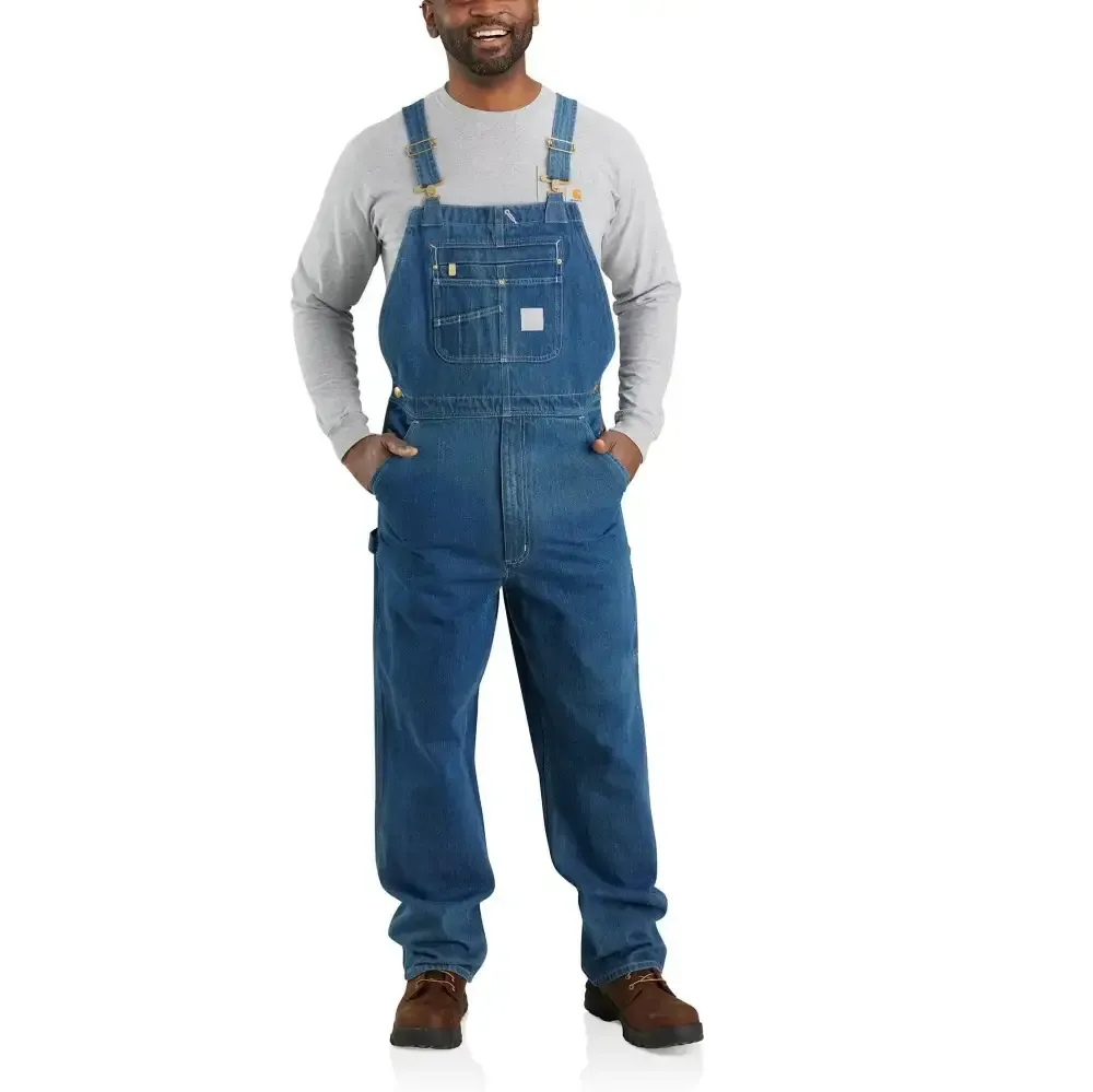 🔥Last Day Promotion!Men's Denim Bib Overalls, Workwear with Adjustabl