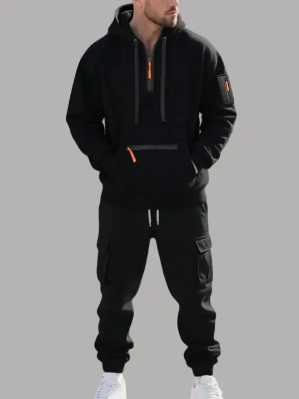 Men's Winter Heavyweight Fleece-lined Casual Set