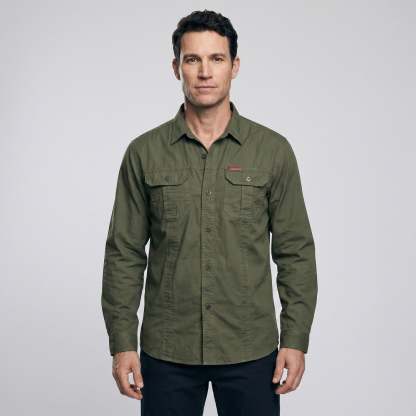 Men's Lightweight Long-Sleeve Outdoor Shirt – Durable Cotton Design