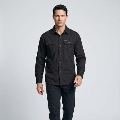 Men's Lightweight Long-Sleeve Outdoor Shirt – Durable Cotton Design