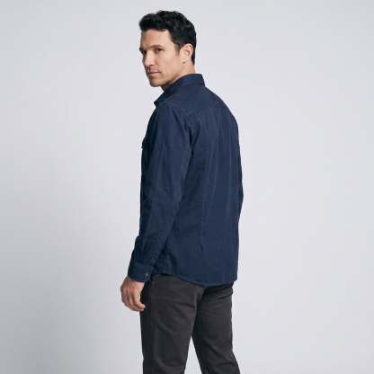 Men's Lightweight Long-Sleeve Outdoor Shirt – Durable Cotton Design