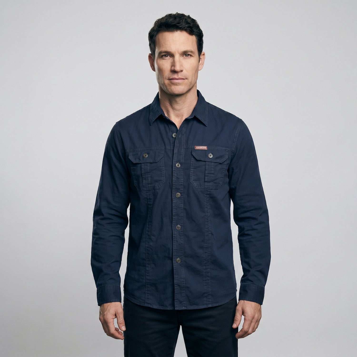 Men's Lightweight Long-Sleeve Outdoor Shirt – Durable Cotton Design