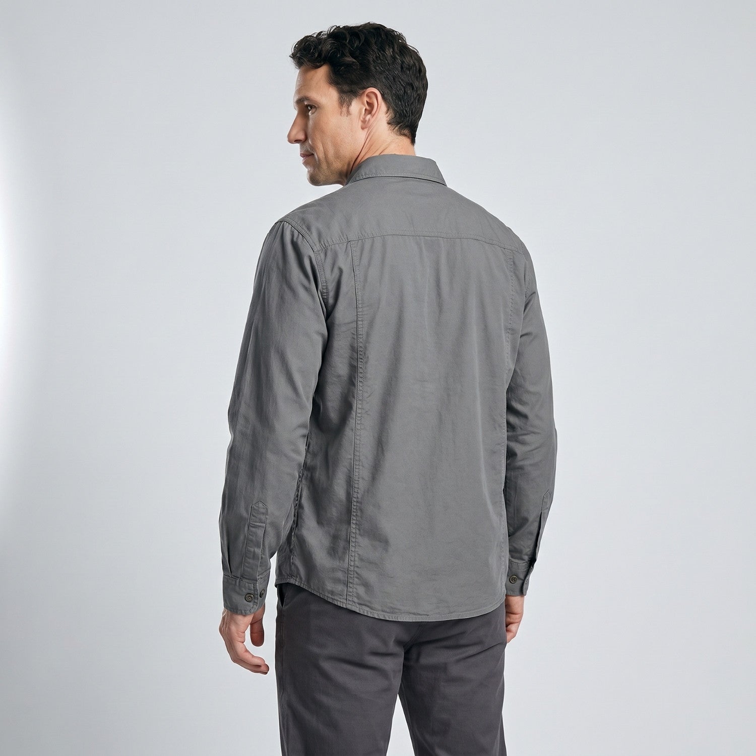 Men's Lightweight Long-Sleeve Outdoor Shirt – Durable Cotton Design