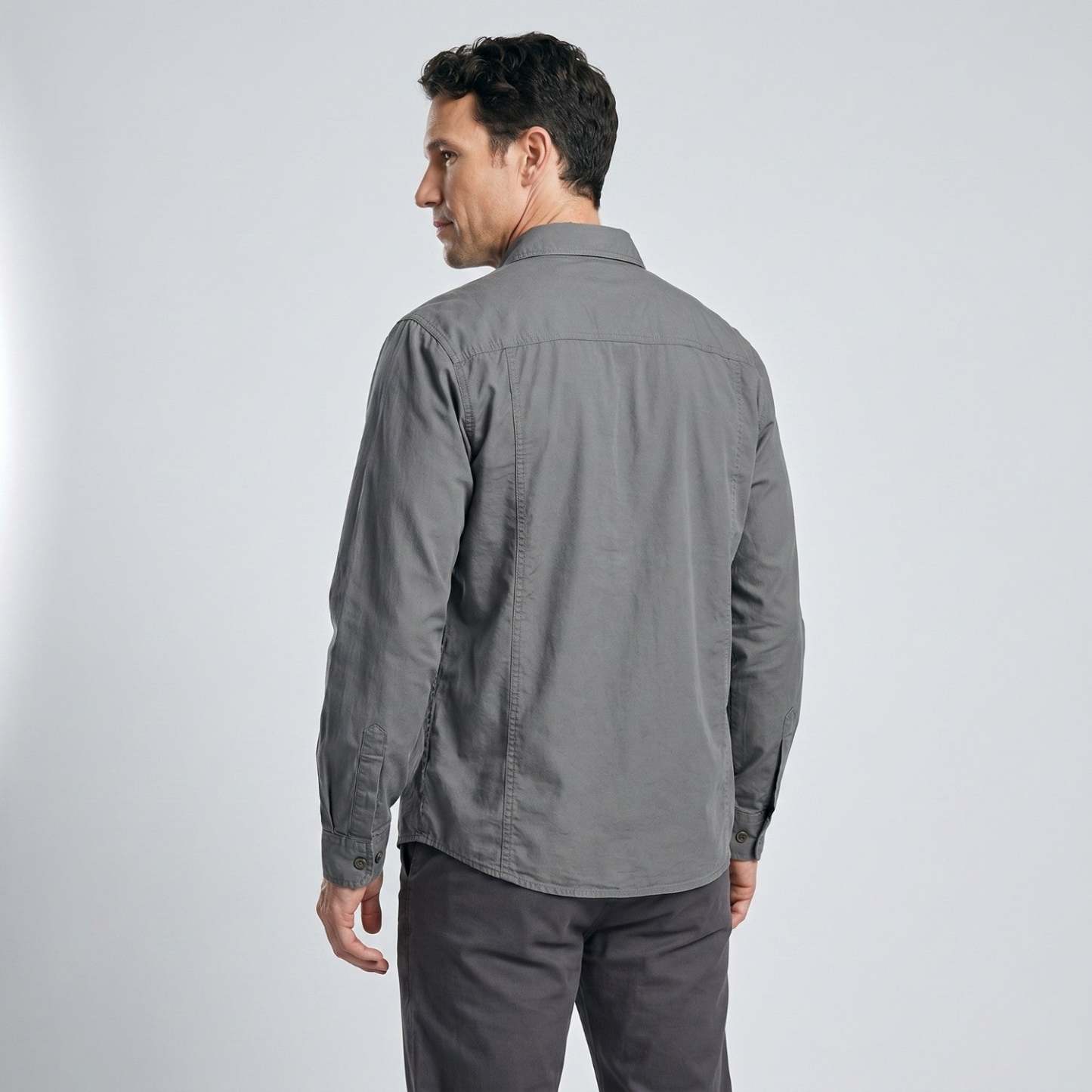 Men's Lightweight Long-Sleeve Outdoor Shirt – Durable Cotton Design