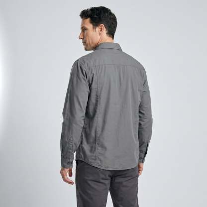 Men's Lightweight Long-Sleeve Outdoor Shirt – Durable Cotton Design
