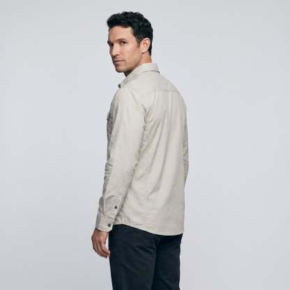 Men's Lightweight Long-Sleeve Outdoor Shirt – Durable Cotton Design