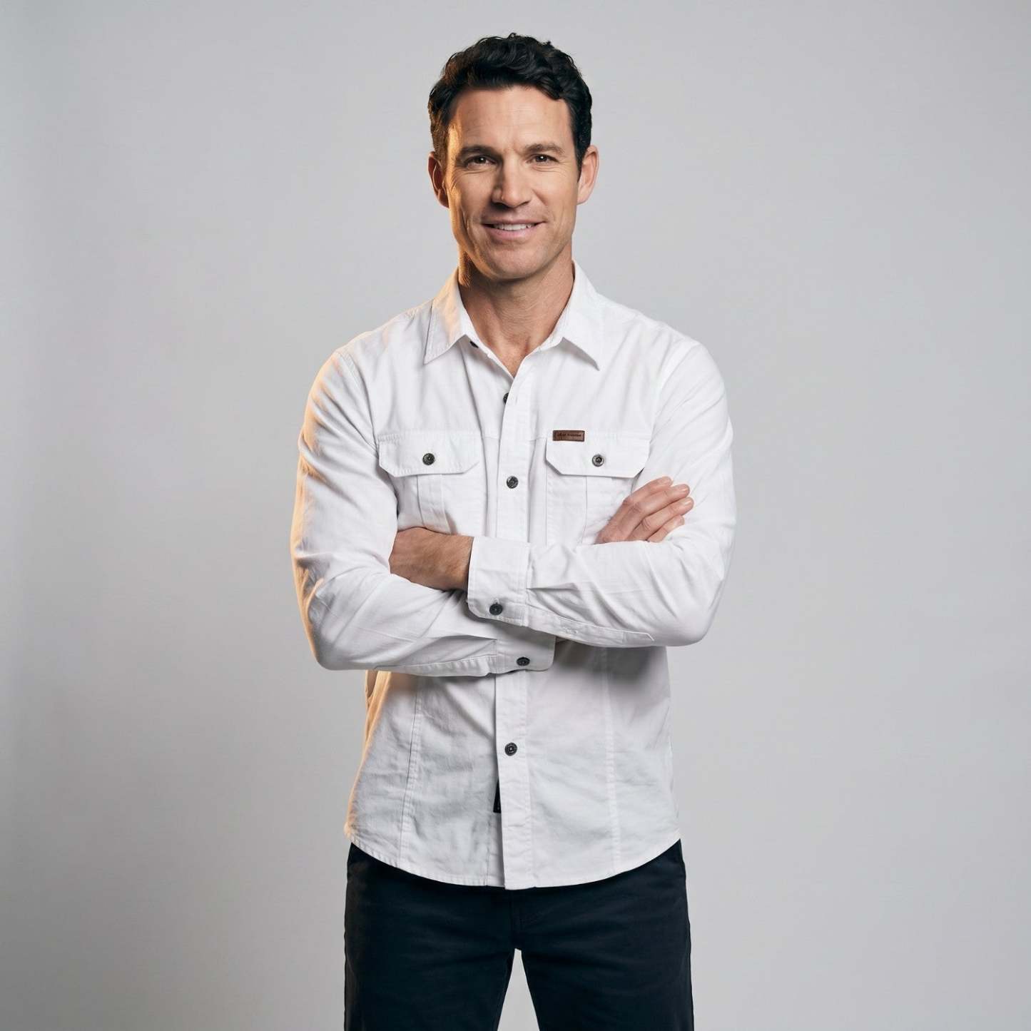 Men's Lightweight Long-Sleeve Outdoor Shirt – Durable Cotton Design